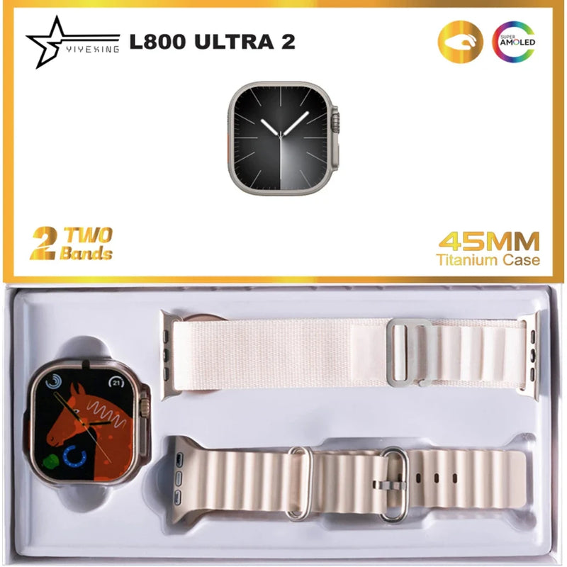 Relógio Inteligente Ultra 9 2024: 2.2" Tela 49mm, Bússola, Série 9