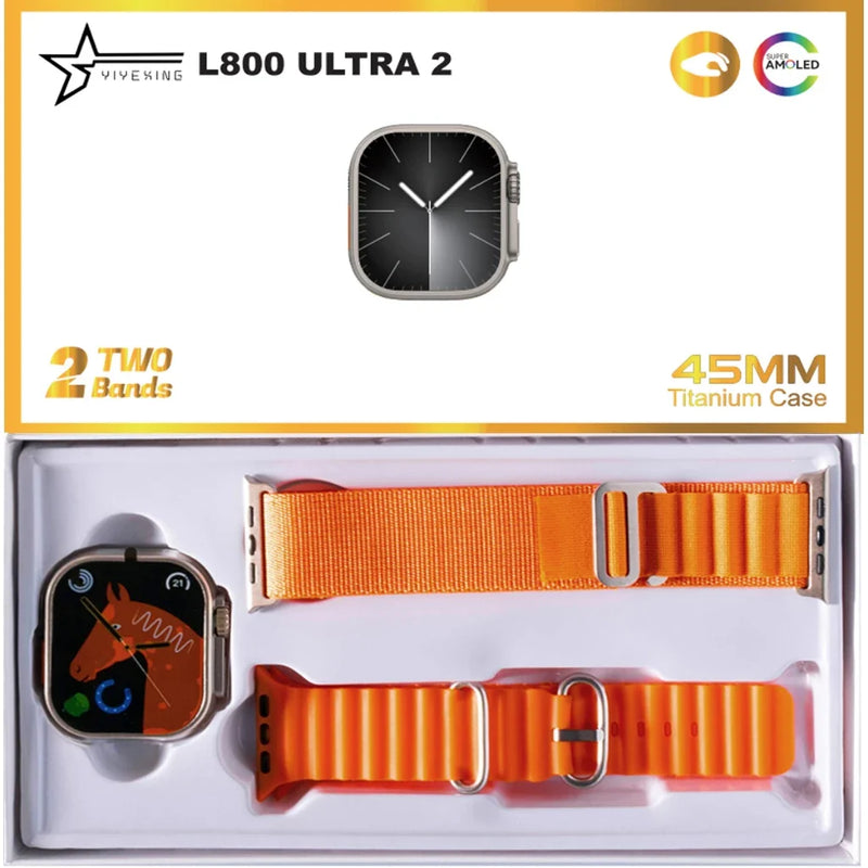 Relógio Inteligente Ultra 9 2024: 2.2" Tela 49mm, Bússola, Série 9