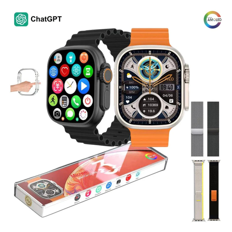 Smartwatch Relógio Inteligente Ultra 3 Plus Serie 10 com NFC Chat GPT GPS 2gb Amoled